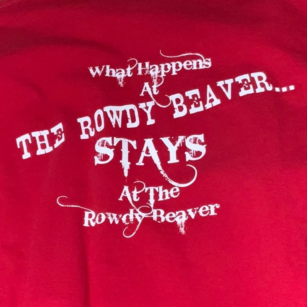 MENS GILDAN THE ROWDY BEAVER T-SHIRT SIZE XXL